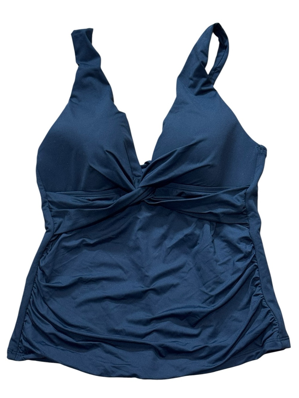 La Blanca Sz 6 Tankini Island Goddess Twist Tie Back Swimsuit Top- Black Beach